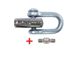 RUNPOTEC Schäkel ile Diş RTG Ø 12 mm için Glasfaserstäbe Ø 7,5 - 15 mm - 20383