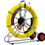RUNPOTEC GF11 Fiberglas Çubuk Ø 11 mm - fahrbar dahil Doppelauslaufsystem Kablo Çekme Aleti için Boru Çapı 80 mm - 250 mm - 10092