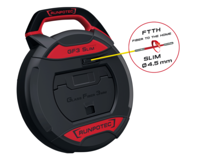 RUNPOTEC GF3 SLIM Kablo Çekme Cihazı Metre Sayacı Olmadan, Fiberglas Çubuk Ø 3 mm , 5 - 40 mm boru iç çapı için - 10210