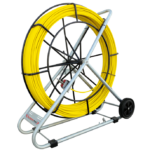 RUNPOTEC GF15 Fiberglas Çubuk Ø 15 mm - ile fahrbarer Stahlhaspel Kabeleinziehhilfe için Boru Çapı 180 - 450 mm - 10099