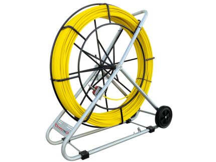 RUNPOTEC GF15 Fiberglas Çubuk Ø 15 mm - ile fahrbarer Stahlhaspel Kabeleinziehhilfe için Boru Çapı 180 - 450 mm - 10099