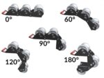 RUNPOTEC Kablo Yönlendirme Makaraları Kette 3-gliedrig universell einsetzbar - Rollendurchmesser 130 mm ürün görseli 3