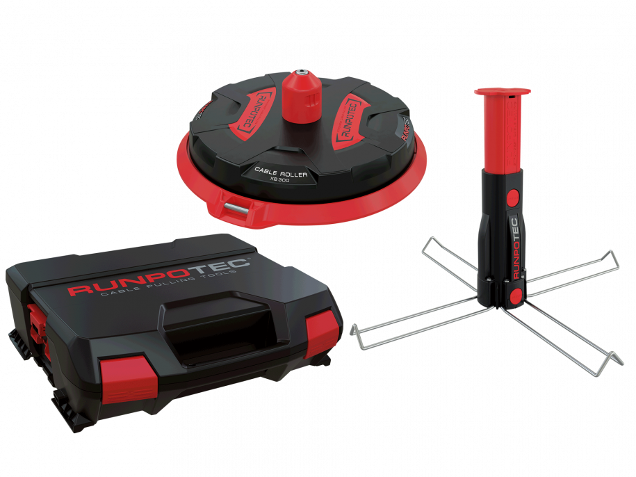 XB 300 - komple-set kablo makarası açıcı + çok işlevli mil içinde sistem çantası RUNPOTEC XB 300 - Komple Set Kablo Makarası + Çok Fonksiyonlu Mandrel sistem çantasında - 10170