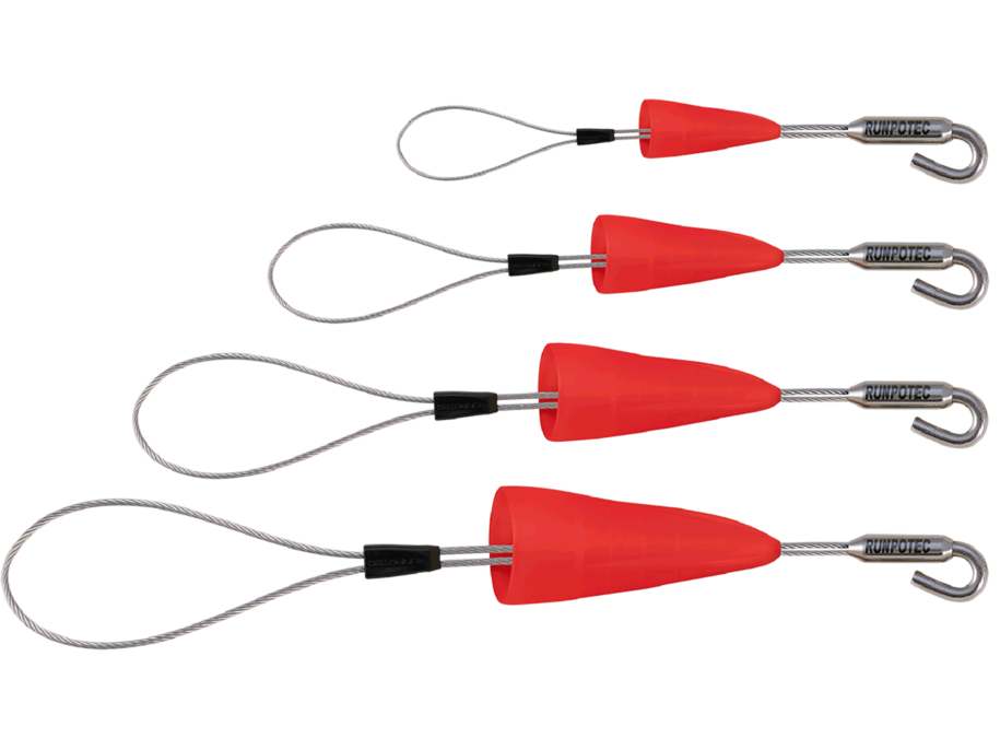 kablo çekme halkası kancalı - 4'lü set için borular itibaren 14 mm Innndurchmesser RUNPOTEC Kablo Çekme Halkası ile kanca - 4 parça Set için borular itibaren 14 mm Innndurchmesser - 10159
