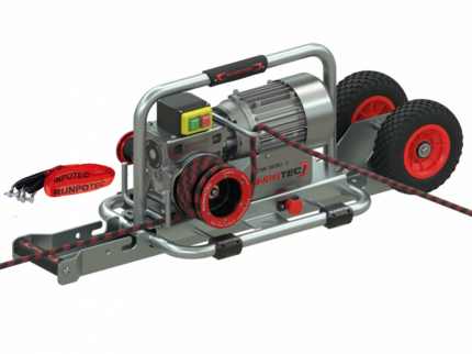 RUNPOTEC CW 800 E Spillwinde dahil Trolley Montageschiene ve Gurt Kablo Çekme Vinci için waagrechten Kabelzug - 10138
