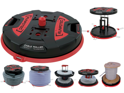 RUNPOTEC XB 500 T - Cable Roller / Kablo Makarası (Teleskopauszug) kadar 800 kg taşıma kapasitesi - 10187